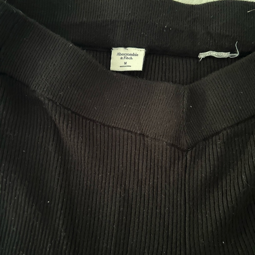 Abercrombie & Fitch Dark Ribbed Knit Top